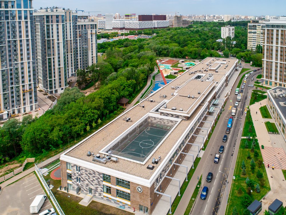 Roof-top football pitch